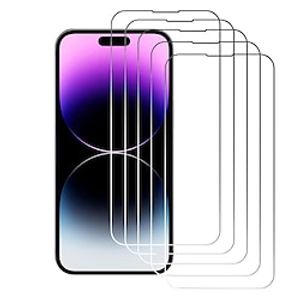 2 pcs 3 pcs 5 pcs Screen Protector For Apple iPhone 15 Pro Max Plus iPhone 15 Pro Max Plus 14 13 12 11 X XR XS 8 7 Tempered Glass 9H Hardness High Definition Explosion Proof miniinthebox