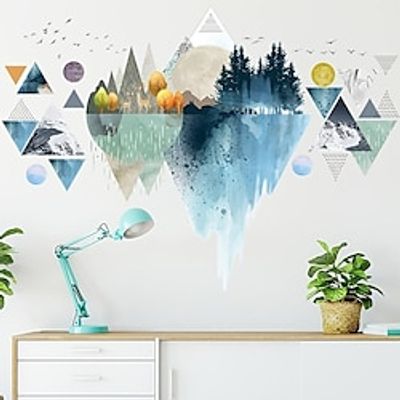 2pcs/Set Wall Stickers For Bedrooms And Sofa Backgrounds, 11.8''35.4''2pcs, Ink Landscape Wall Stickers miniinthebox
