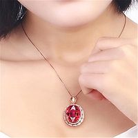 Choker Necklace Pendant Necklace Chain Necklace Women's Geometrical Rhinestone Simple Luxury Fashion Vintage Sweet Red 72 cm Necklace Jewelry 1pc for Wedding Street Daily Holiday Festival Geometric Lightinthebox - thumbnail
