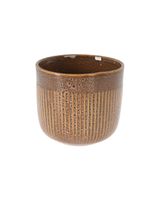 Koopman Flowerpot Porcelain Brown