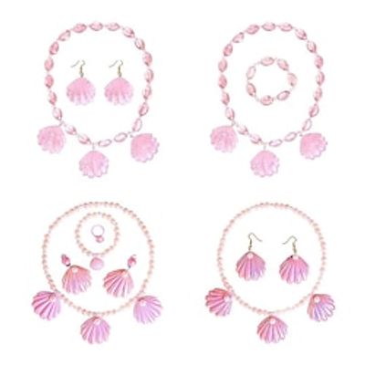 Pink Shell Necklace Earrings Bracelet Set for Women Girls Halloween Costume Cosplay Outfits Dress Up Party Accessories Summer Beach Fashion Jewelry Lightinthebox Pink Shell Necklace Earrings Bracelet Set for Women Girls Halloween Costume Cosplay Outfits Dress Up Party Accessories Summer Beach Fashion Jewelry Lightinthebox