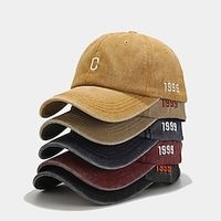 1pcs Embroidery Plain Baseball Hats Washed Cotton Cap For Men Women Adjustable Snapback Caps Baseball Cap Letter Dad Hat Lightinthebox - thumbnail