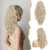 Claw Clip Ponytail Extension Long Blonde Ponytail Hair Extensions Curly Wavy Multi Layered Synthetic Fake Pony Tail Hairpieces for Women Girls Daily Party Lightinthebox