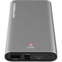 Swiss Military Chandoline PD Power Bank 10000MAH: High-Speed Charging, 20W Output, 50% Charge in 30 Minutes Type-C, Micro and USB Inputs, Silver - SM-PB-CD1-10K-SIL ( UAE Delivery Only)