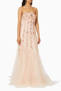 Sequin Bead Tulle Gown