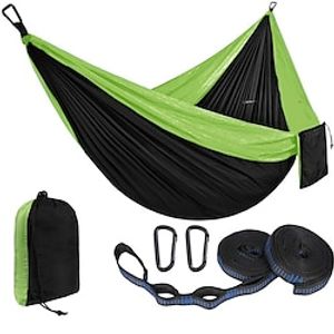 Camping Hammock Single  Double Portable Hammock Ultralight Nylon Parachute Hammocks with 2 Hanging Straps for Backpacking, Travel, Beach, Camping, Hiking, Backyard miniinthebox