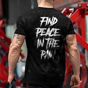 Men's Unisex T shirt Tee 3D Print Graphic Prints Letter Crew Neck Street Daily Print Short Sleeve Tops Casual Big and Tall Sports Black / Summer miniinthebox