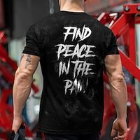 Men's Unisex T shirt Tee 3D Print Graphic Prints Letter Crew Neck Street Daily Print Short Sleeve Tops Casual Big and Tall Sports Black / Summer miniinthebox - thumbnail