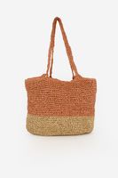 Womens Shopper Bag 25 H x 29 X   Coral/Tan - thumbnail