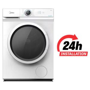 Midea 7KG Front Load Washing Machine with Lunar Dial | 1200 RPM | 15 Programs | Fully Automatic Washer | Digital LED Display | Child Lock | 90° Hy...