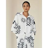 Abstract Art White Raglansleeve Shirts - thumbnail