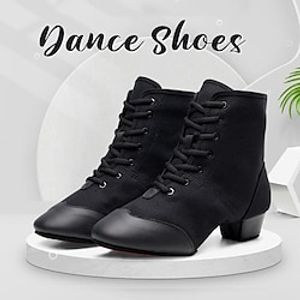 Women's Boots Plus Size Party Chunky Heel Round Toe Fashion PU Lace-up Black miniinthebox