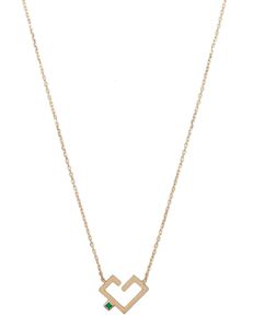 Hubb Necklace Small Solid Emerald Dot