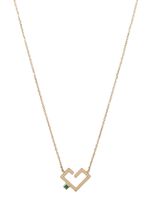 Hubb Necklace Small Solid Emerald Dot - thumbnail