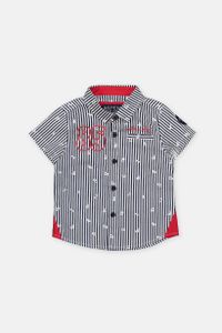 Toddler Boys Stripe Polo Shirt  White/Navy/Red