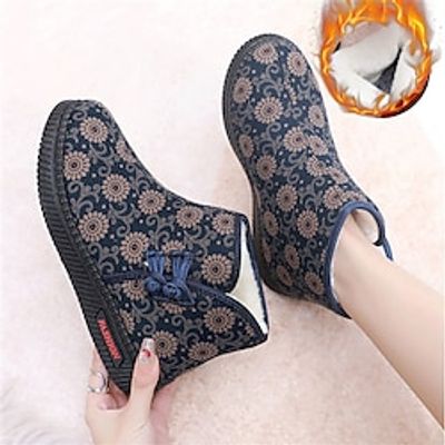 Women's Boots Slippers Snow Boots Fuzzy Slippers Fluffy Slippers House Slippers Home Daily Fleece Lined Booties Ankle Boots Flower Button Flat Heel Open Toe Fashion Casual Minimalism Microfiber Lightinthebox