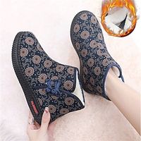 Women's Boots Slippers Snow Boots Fuzzy Slippers Fluffy Slippers House Slippers Home Daily Fleece Lined Booties Ankle Boots Flower Button Flat Heel Open Toe Fashion Casual Minimalism Microfiber Lightinthebox - thumbnail