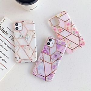Case For Apple iPhone 7 7P iPhone 8 8P iPhone X iPhone XS XR XS max iPhone 11 11 Pro 11 Pro Max iPhoneSE (2020)  Pattern Back Cover Flower Marble TPU miniinthebox