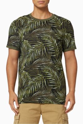 Botanical Print T-shirt in Jersey Botanical Print T-shirt in Jersey