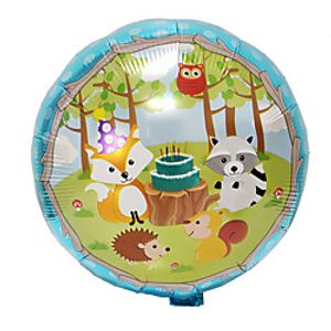 18 Inch Jungle Animal Cartoon Round Ball Forest Birthday Party Fox Aluminum Foil Balloon Lightinthebox