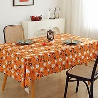 Halloween Party Tablecloth Ghost Festival Pumpkin Bat Table Cover Happy Helloween Party Decor Trick Or Treat Party Supplies Lightinthebox - thumbnail