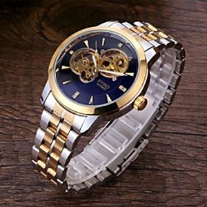 Men's Mechanical Watch Analog Automatic self-winding Minimalist Hollow Engraving Noctilucent / One Year / Titanium Alloy miniinthebox