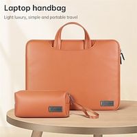 Laptop Briefcases 11.6 13.3 14 inch Compatible with Macbook Air Pro, HP, Dell, Lenovo, Asus, Acer, Chromebook Notebook Expandable Bag With Handle Anti-theft Zipper Adjustable Shoulder Strap PU miniinthebox - thumbnail