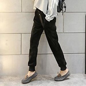 Women's Streetwear Athleisure Comfort Daily Weekend Jogger Pants Plain Full Length Pocket Elastic Drawstring Design Gray Black Lightinthebox