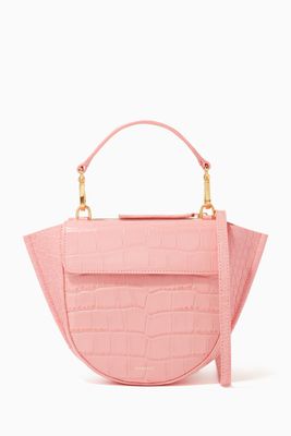 Hortensia Mini Bag in Croc-embossed Leather