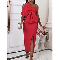 Women's Prom Dress Party Dress Wedding Guest Dress Long Dress Maxi Dress Red Sleeveless Pure Color Backless Fall Autumn Strapless Fashion Wedding Guest Birthday Evening Party 2023 S M L XL XXL 3XL 4XL Lightinthebox - thumbnail