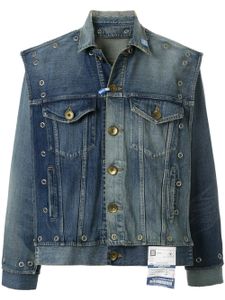 Maison Mihara Yasuhiro studded layered denim jacket - Blue