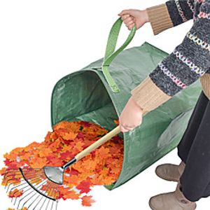 Pe Woven Material Large-Capacity Portable Garden Leaf Bag, Green Leaf Garbage Bag Toy Storage Bag Lightinthebox