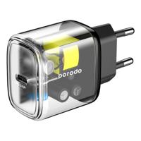 Porodo 30W Transparent Quick Charger USB-C Power Delivery EU - thumbnail