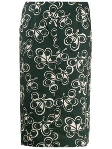 Aspesi high-waisted all-over print skirt - Green