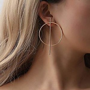 yienate boho earrings with exaggerated punk big circle geometric fashion ear stud for women and girls (gold) Lightinthebox