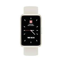 SWISS MILITARY BY BTS Rhine2 Smart Band 1.57” Display, Bluetooth Calling, Multi Language, Health & Sports Tracking, 7 Days Battery, IP67, iOS/Android Compatible, White Strap SM-BAND-Rhine2-WhiFSiS