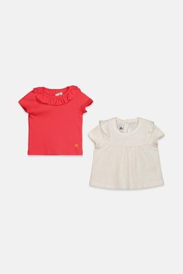 Toddler Girls 2 Pieces Short Sleeve Top White/Red Toddler Girls 2 Pieces Short Sleeve Top White/Red