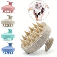 Scalp Massager Shampoo Brush, Eco-friendly Wheat Straw Body With Soft Silicone Bristles, Hair Scalp Scrubber, Scalp Exfoliator | Dandruff Removal, For Men, Women Lightinthebox - thumbnail