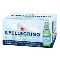 San Pellegrino Natural Sparkling Water Glass 250ml (Pack of 24)