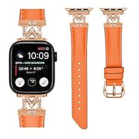 Jewelry Bracelet Compatible with Apple Watch band 38mm 40mm 41mm 42mm 44mm 45mm 49mm Women Glitter Crystal Leather Strap Replacement Wristband for iwatch Series Ultra 8 7 SE 6 5 4 3 2 1 miniinthebox - thumbnail