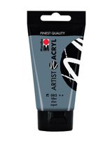 Marabu 75ML Artist Acrylic 082 Silver 75M - thumbnail