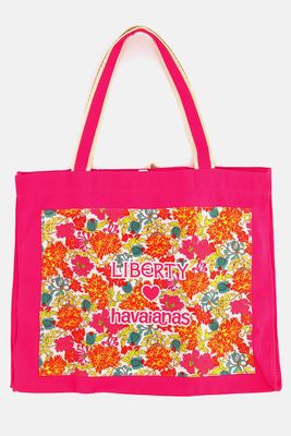 Womens Liberty Shopping Tote Bag 44 L x 37 H x 14 W cm  Orchids Rose