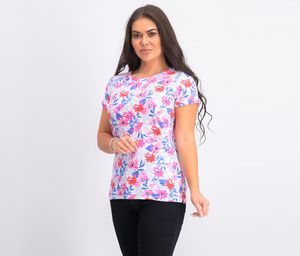 Womens Floral Printed Top  Pink Combo