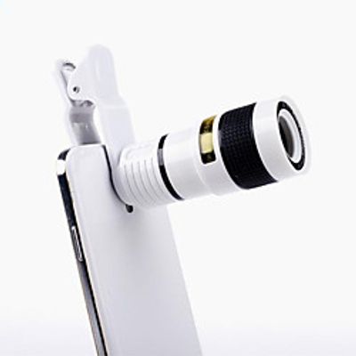 Universal Clip-on 8X Optical Zoom HD Monocular Telescope Camera Lens For Mobilephone Tablet Lightinthebox
