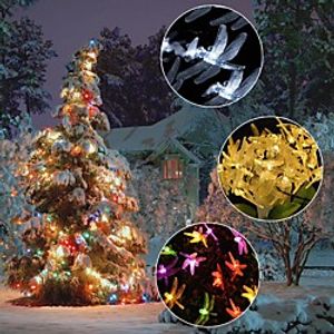 LED Dragonfly Lights String Twinkle Outdoor Waterproof Garden Villa Tree Fairy Garland Wedding Party Xmas Decoration miniinthebox