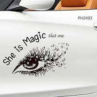 She is Magic Fashion Creative Eye Stickers for Bedroom, Study, Living Room, Sofa Background Wall Decals Removable Car Door Stickers Lightinthebox