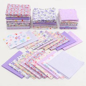 9 Pcs Purple Floral Series DIY Patchwork Thin Sewing Dolls Crafts Quilting Bedding Tecido