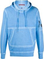 C.P. Company plain long-sleeved hoodie - Blue - thumbnail