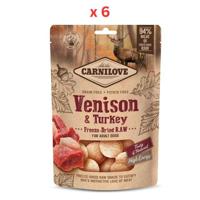 Carnilove Freeze-Dried Raw Snacks Venison & Turkey 60g Pack Of 6