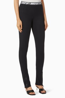 Logo Band Active Leggings in Technical Fabric Logo Band Active Leggings in Technical Fabric